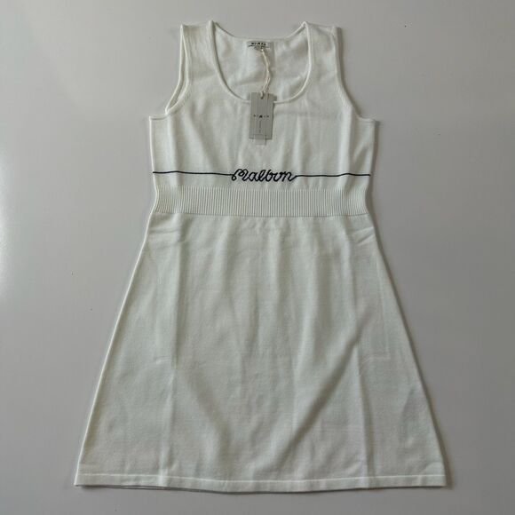 Malbon Golf Sylvia Sleeveless Sweater Dress (Woman) - White Size Large NWT - Picture 1 of 11